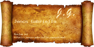 Jencs Gabriella névjegykártya