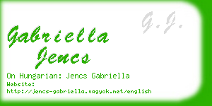 gabriella jencs business card